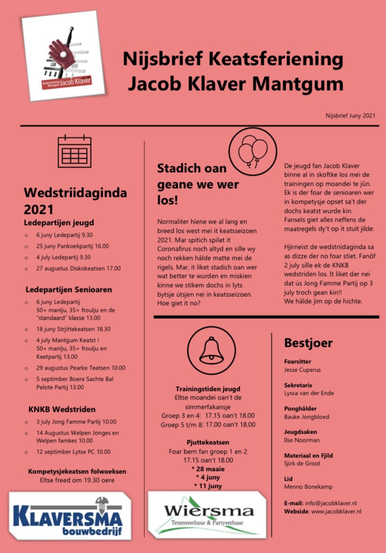 Nijsbrief Juni 2021