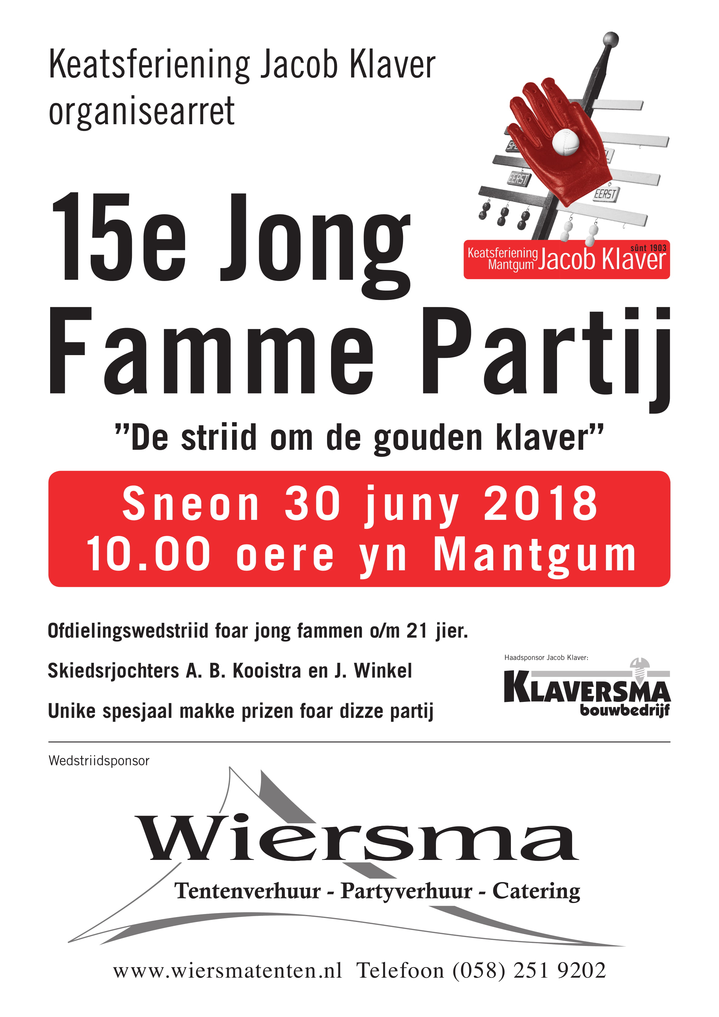 Zaterdag 30 juni de 15e Jong Famme Partij